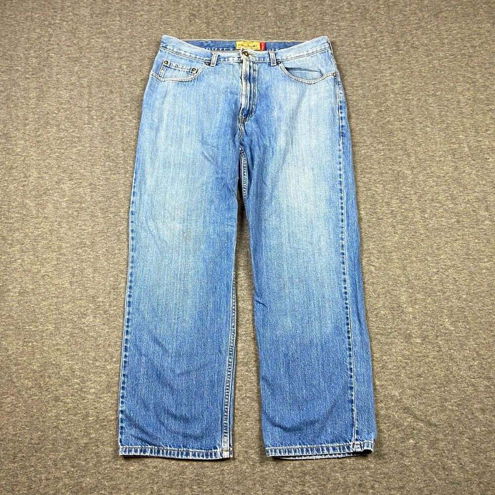 Vintage Y2K Old Navy Men's Regular Fit Blue Jeans 38x30 Faded 100% Cotton 2007
